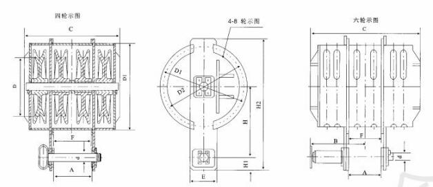 QHQ型启闭机动滑轮结构图