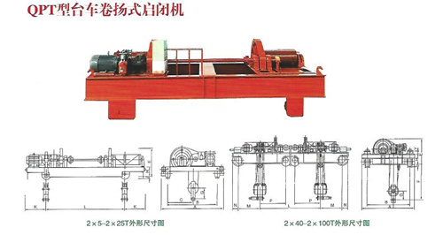 双吊点卷扬启闭机闸门结构工作原理