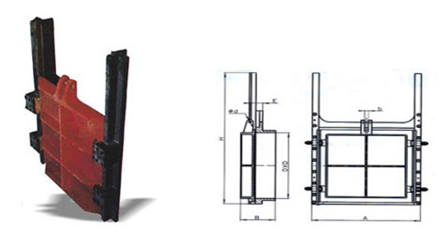 明杆式铸铁闸门结构图