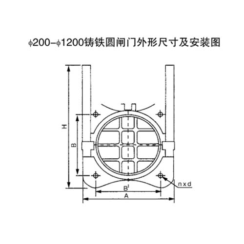 MXY明杆式铸铁镶铜圆闸门报价表